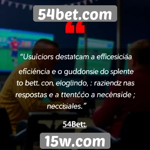 Usuários elogiam o suporte ao cliente da 54bet.com